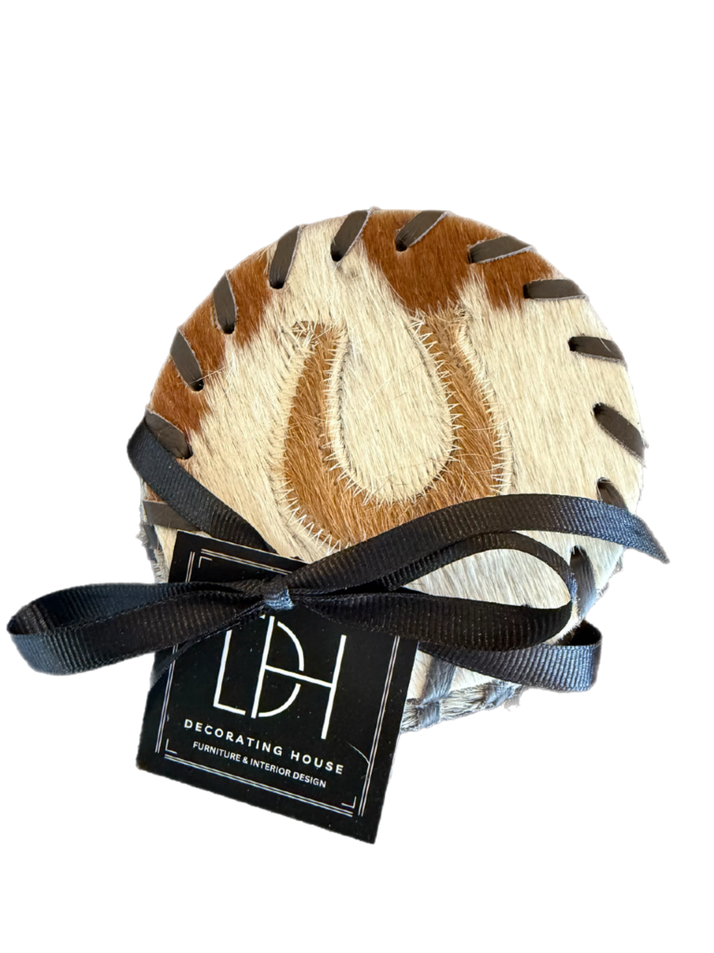 Cowhide Coasters- Set of 4