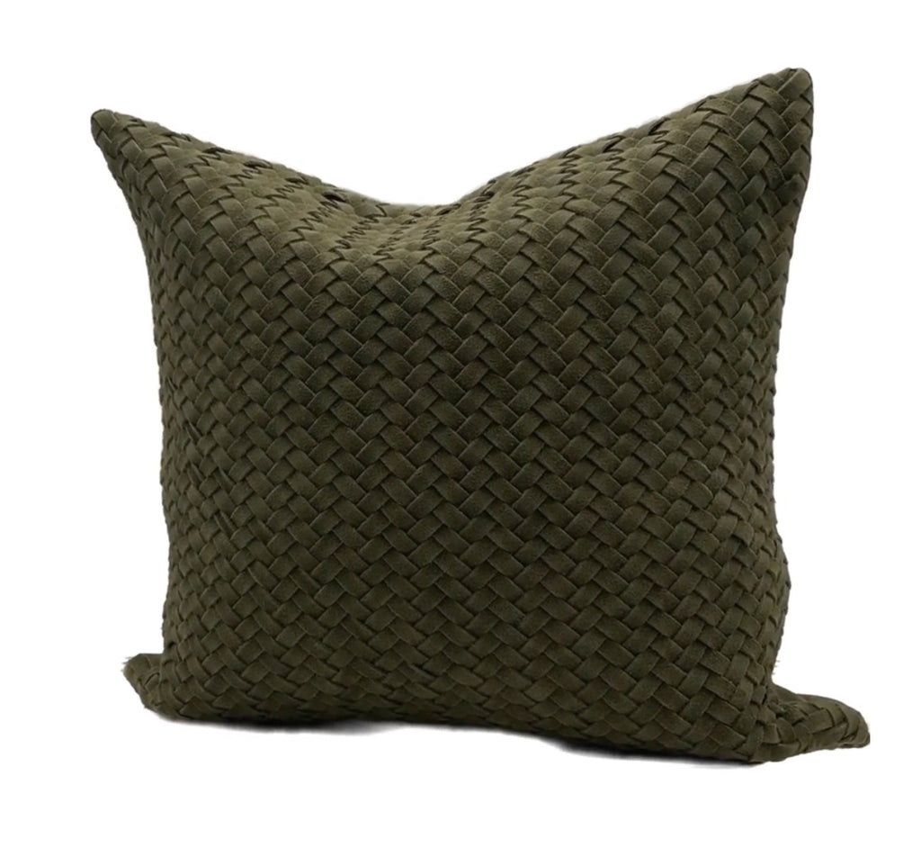 Heritage Leather Pillow- Forrest