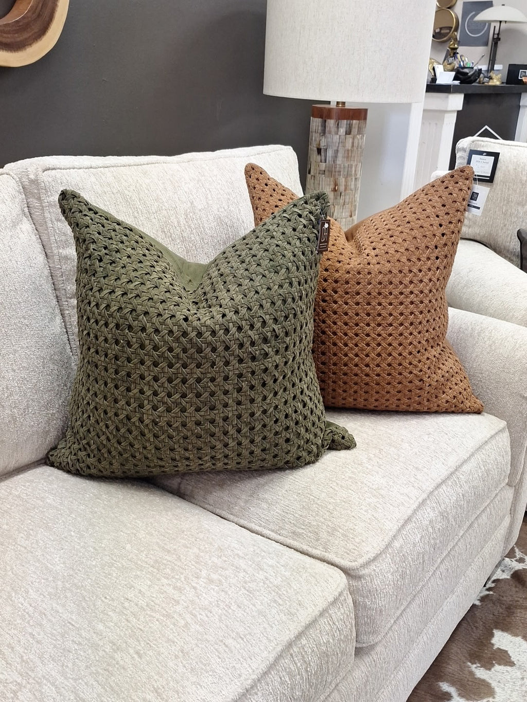 Heritage Leather Pillow- Forrest